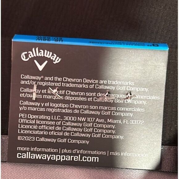 Callaway Shorts Mens 36 Performance Golf Casual Stretch Flat‎ Front Black $75 - Picture 8 of 9